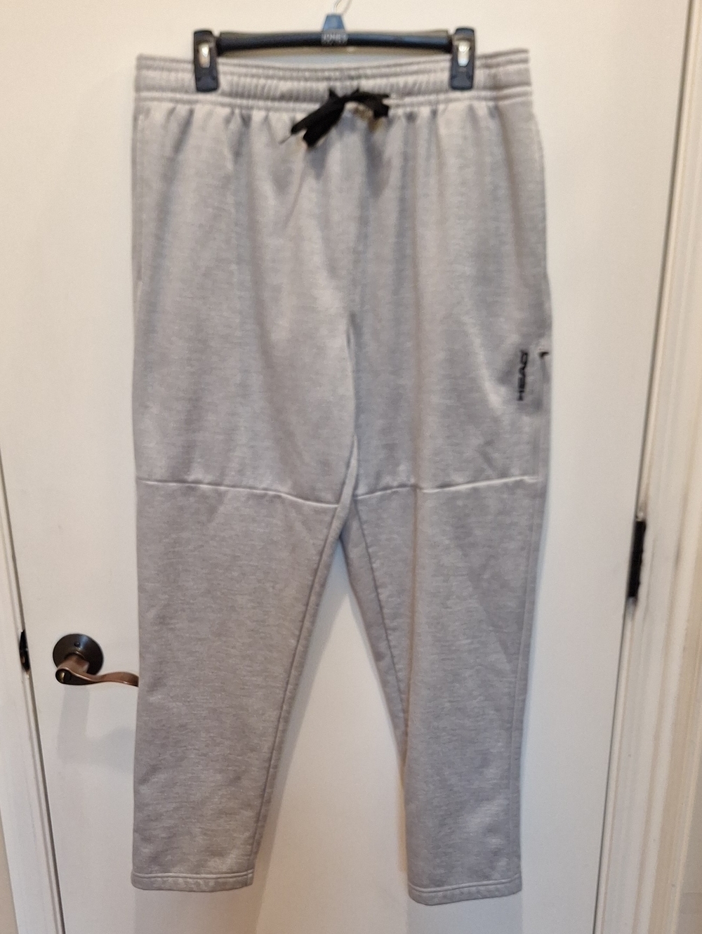 Head Light Gray Fleece-Lined Joggers with Black Label Accent